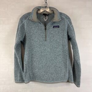 Patagonia Better Sweater 1/4 Zip Fleece Pullover Women's Small Blue Heather Grat